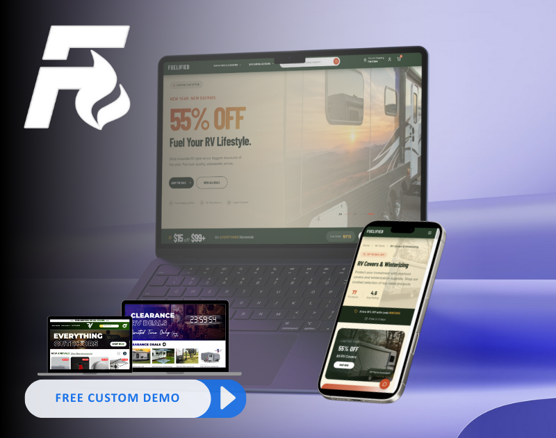 Fuelified digital parts store on laptop and mobile